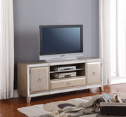 Spacious TV Stand, Antiqued Gold