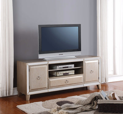 Spacious TV Stand, Antiqued Gold