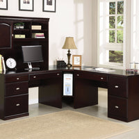 Modern Computer Desk, Espresso Brown