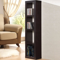 Wooden Bookcase Or CD-DVD Unit, Espresso Brown