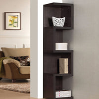Wooden Bookcase - Large "S" Shelf, Espresso