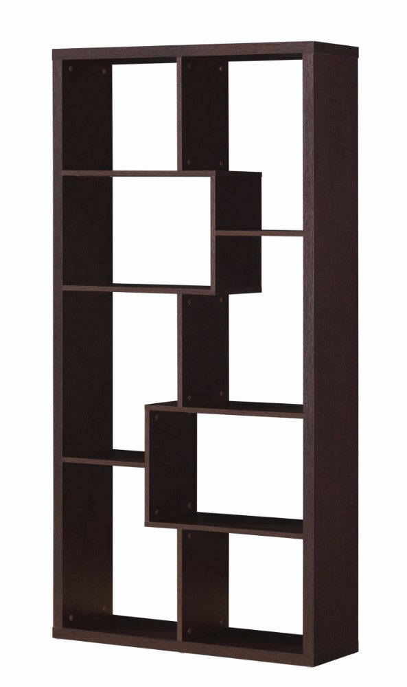 Spacious Bookcase, Cappuccino Brown