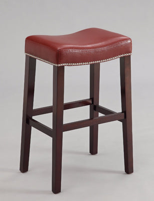 Comfy Counter Height Stool (Set-2), Red & Espresso