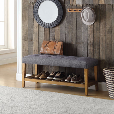 Wooden Bench, Gray & Oak