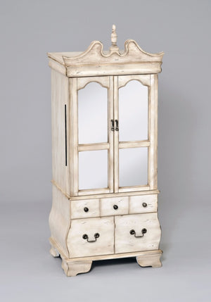 Jewelry Armoire, Antique White