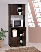 Spacious Kitchen Cabinet , Espresso Brown