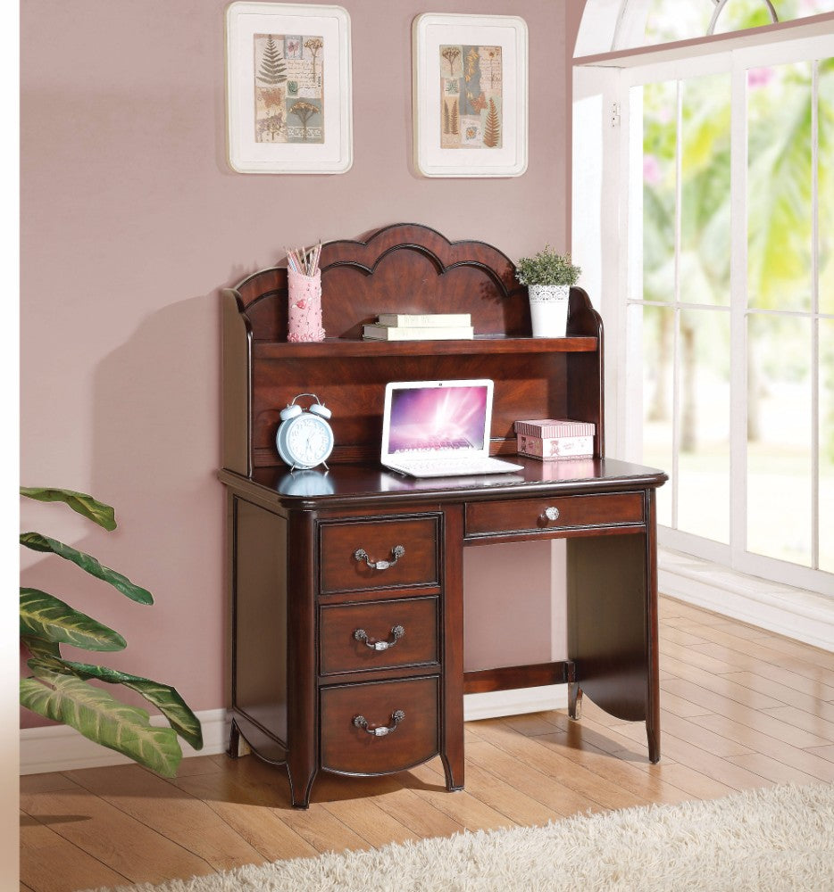 Smart Looking Computer Desk, Cherry Brown