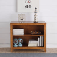 Simple Looking Wooden Bookcase, Cherry Oak Brown