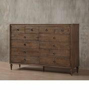 Capacious Wooden Dresser, Oak Brown