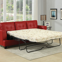 Platinum Sofa With Queen Sleeper, Red