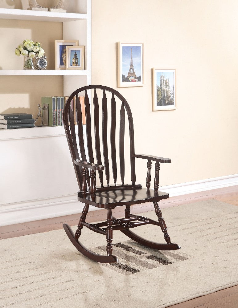 Wooden Rocking Chair, Espresso Brown