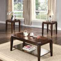 3Pc Pack Coffee-End Table Set, Walnut