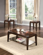 3Pc Pack Coffee-End Table Set, Walnut