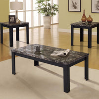 Coffee-End Table Set, Black, Pack of 3 Piece