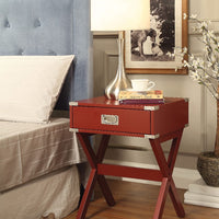 Trending and Stylish End Table, Red