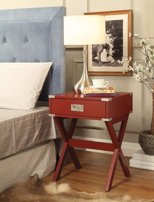 Trending and Stylish End Table, Red