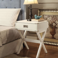 Trending and Stylish Square End Table, White
