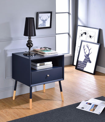 End Table, Black & Natural