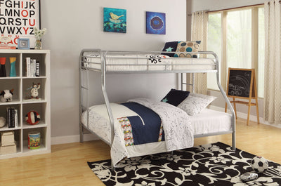 Twin-Full Bunk Bed, Silver
