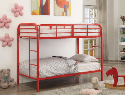 Twin-Twin Bunk Bed, Red