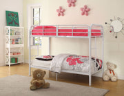 Twin-Twin Bunk Bed, White