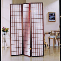 3-Panel Wooden Screen, Cherry
