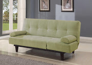 Comfy Adjustable Sofa With Two Arm Pillows, Green