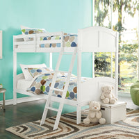 Wooden Twin-Twin Bunk Bed, White