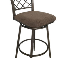 Metal Bar Chair with Swivel (Set-2), Brown