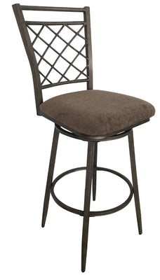 Metal Bar Chair with Swivel (Set-2), Brown