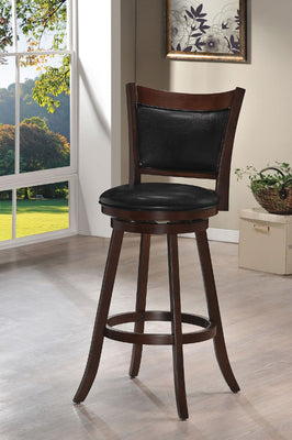 Wooden Bar Chair with Swivel, Cappuccino Brown