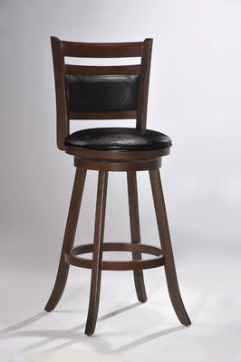 Wooden Bar Chair with Swivel, Cappuccino Brown