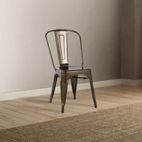 Steel Side Chair (Set-2), Bronze