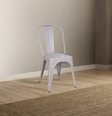 Steel Side Chair (Set-2), Silver