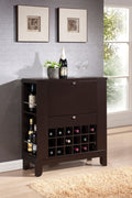 Wooden Wine Cabinet with Drawer, Brown