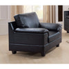 Contemporary Bonded PU Leather Chair With Tuft Cushion.