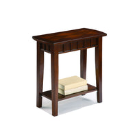 Wooden Chairside Table, Espresso Brown