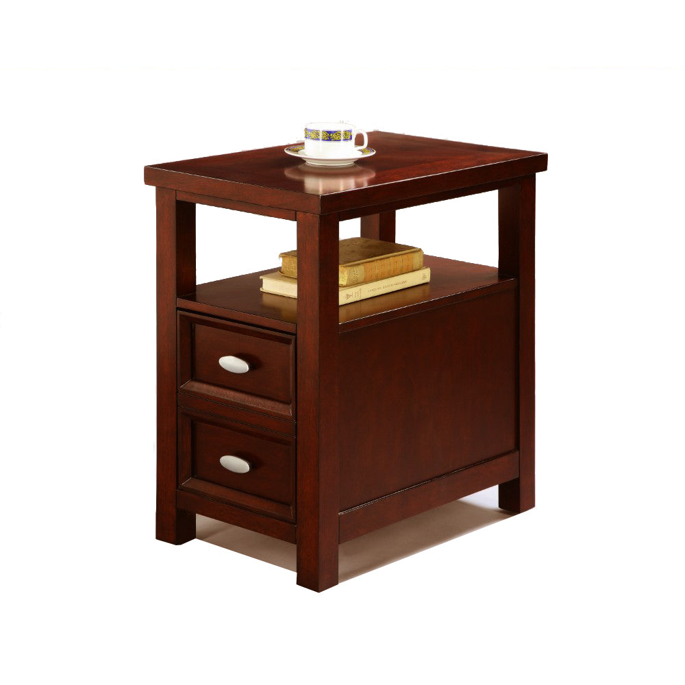 Spacious Chairside Table, Brown