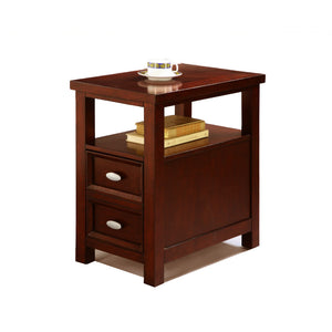 Spacious Chairside Table, Brown