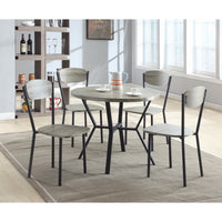 5-Piece Round Dining Table & Chair