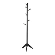 Contemporary Style Hall Tree Coat Rack, Black