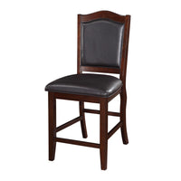 Wooden Armless High Chair, Espresso Brown & Black, Set of 2