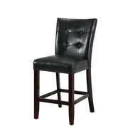 Wood & Polyurethane High Chair, Black & Brown, Set of 2