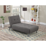 Adjustable Chaise with Chromed Leg, Gray