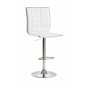 Adjustable Swivel Bar Stool, White ,Set of 2