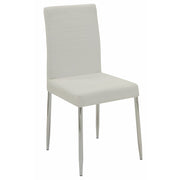 Contemporary Dining Side Chair, White, Set of 4