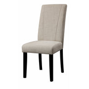 Fabric High-Back Contemporary Dining Chair, Ivory, Set of 2