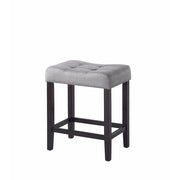 Backless Modern Counter Height Stool, Gray & Brown, Set of 2