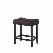 Backless Modern Counter Height Stool, Brown, Set of 2