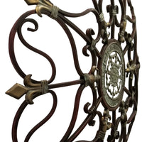 Fabulous Metal Wall Decor with Intricate Design, Bronze